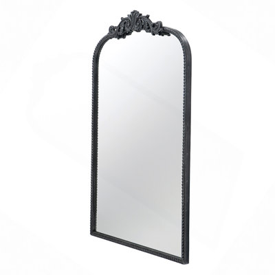 Classic Design Mirror With And Baroque Inspired Frame For Bathroom, Entryway Console Lean Against Wall