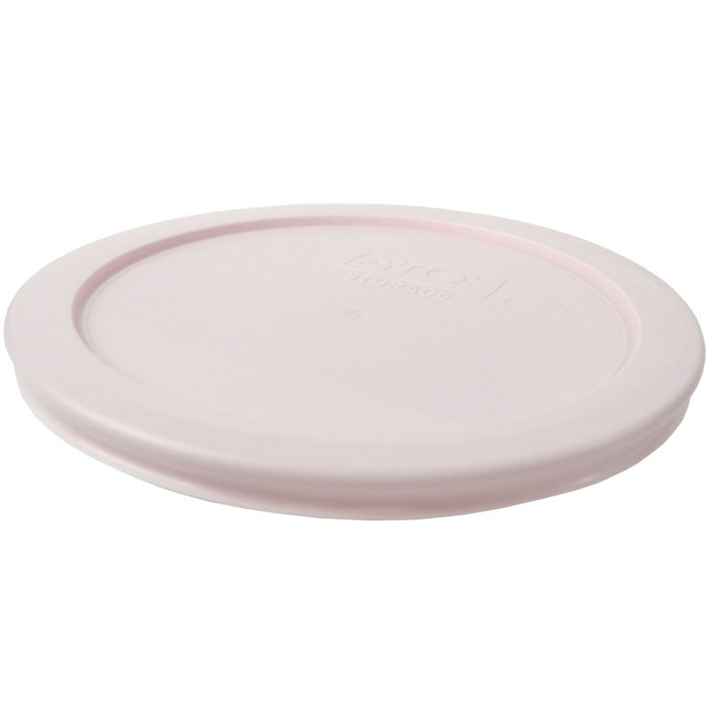 (1) bol en verre de 4 tasses Pyrex (1) et (1) couvercle en PC (7201), Lores roses