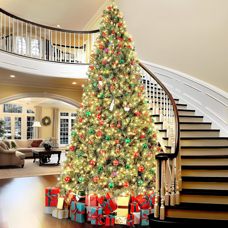 Sapin de Noël artificiel enneigé 6 pi avec lumières DEL multicolores et illuminées