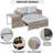 Morland 5 Piece PE Rattan Sectional Seating Group with Cushions-1951172980