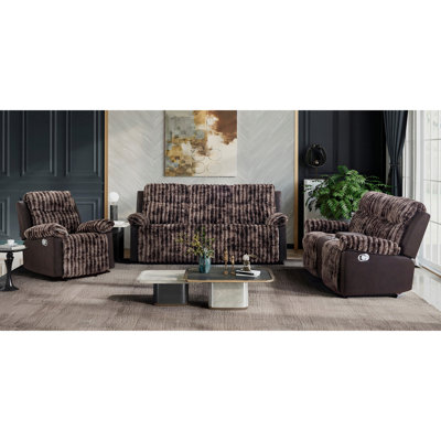 Bruni Brown Console Reclining Loveseat