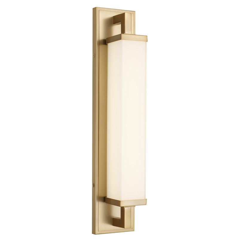 22-Inches Integrated LED Bathroom Vanity Light Bar, 14 W, 4.5" H x 22" W x 4" D, Antique Brass