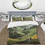 Ensemble de housse de couette en microfibre / polyester Countryside Foggy Green Hillside-578784905