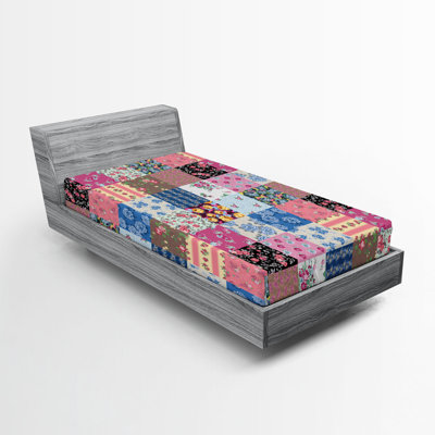 Ensemble de 2 draps-housse dégradés Ambesonne bleu sarcelle très clair bleu pâle et blanc