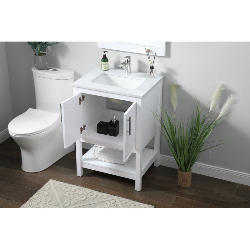 Ensemble de meuble-lavabo simple 24 po Everett, Blanc