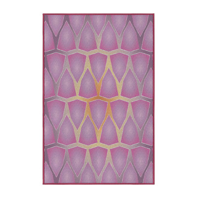 Tapis rose à motif géométrique Koepke
