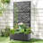 Metal Planter Wall with Trellis Wheels, Outdoor Elevated Garden Bed with Drainage Hole Planter Pot Perfect for Climbing Plants, Vegetables and Flowers -Garden Enthusiasts-330629431-330629429