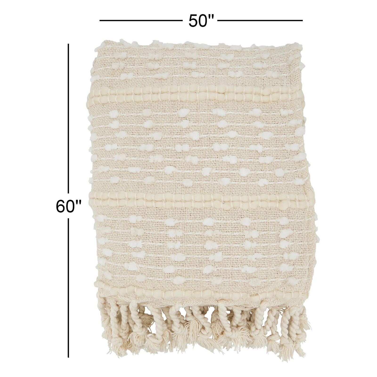 Matra Throw Blanket, Ivory