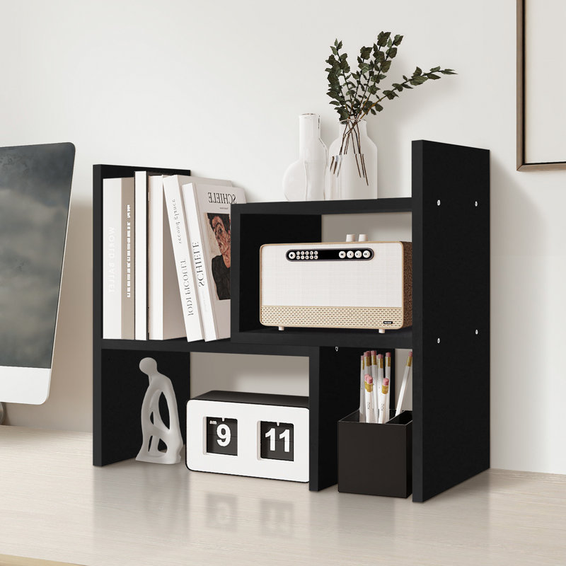 Organisateur de bureau en bois, Noir