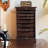 Nut-brown Rectangular Solid Wood Jewelry Armoires-1664686721