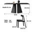Ensemble de salle à manger rectangulaire en bois massif de style français rétro-101166621