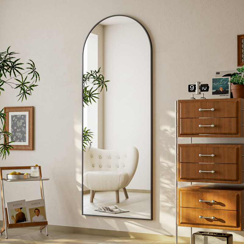Dronfield Arch Mirror, 65" x 24", Black
