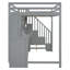 Full Size Over Full Murphy Bed with Hydraulic Lift and Desk, Space-Saving Wall Bed for Home Office, Grey