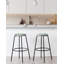 Laplace Upholstered Counter Stool with Metal Frame-1436632085