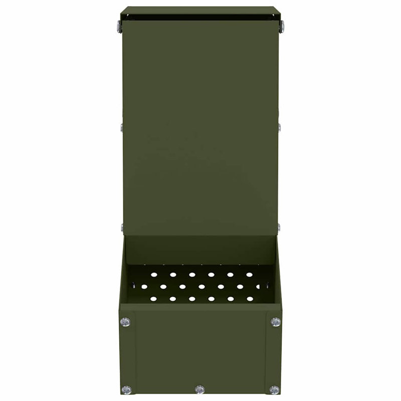 Small Animal Feeder, Olive Green, 28.5cm H x 12.5cm W x 26cm D