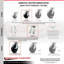 Ensemble de roulettes phénoliques 5 pouces Kingpinless 2 verrous pivotants 2 freins SCC