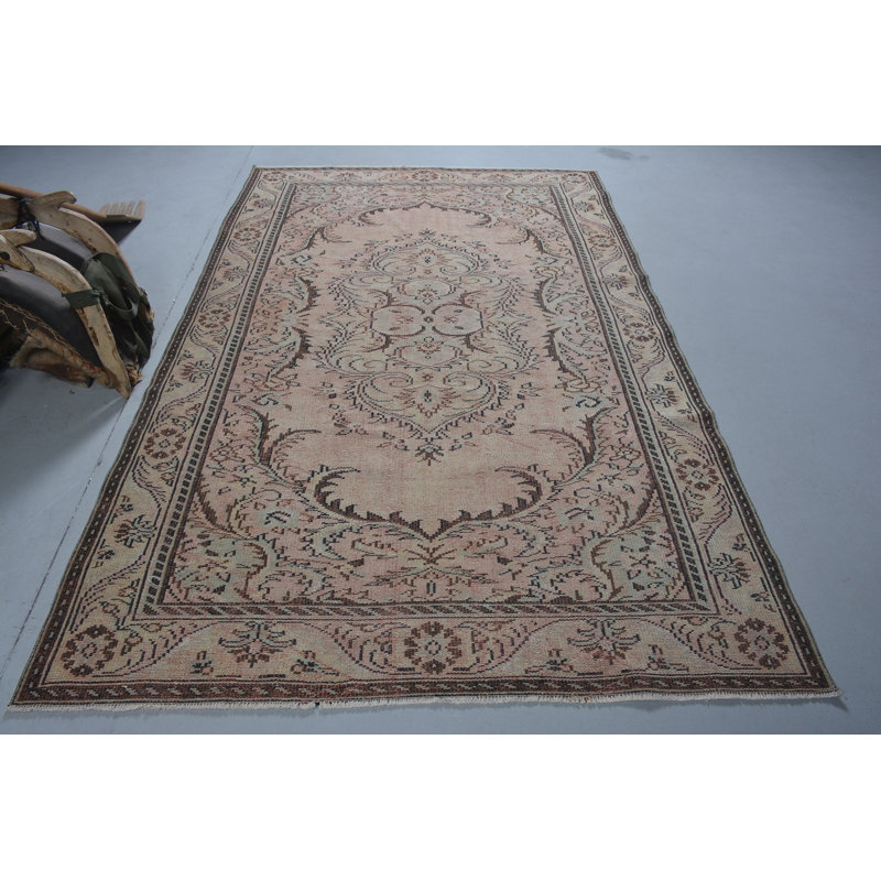 Tapis modernes, tapis rétro, tapis orientaux, tapis géométriques verts, tapis turc, grands tapis de 5,5 x 8,9 pi