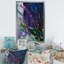 Décoration murale abstraite mauve et verte II - Toile traditionnelle-702108203-702108206