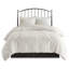 Housse de couette en chenille de coton 3 pièces très grand / très grand, blanc, 2 taies décoratives, fermeture à boutons, attaches de coin, lavable à la machine, look sophistiqué, conception, literie intérieure douce-126359319-126359322