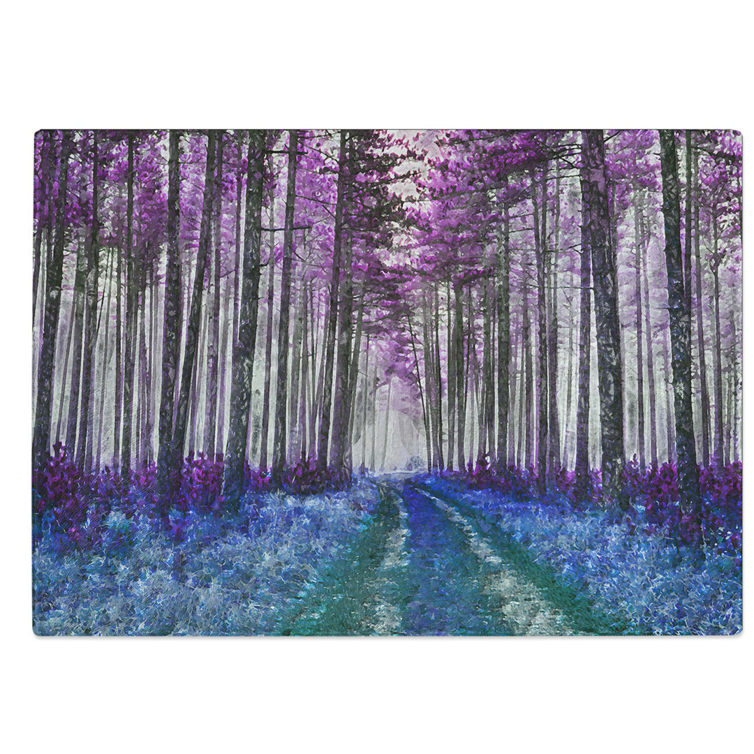 Tempered Glass Path Through a Forest Chopping Board