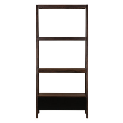 Stylish Shelf 32X17x68", Space Organizer, Natural Wood Texture 32X17x68" Display Unit, Functional And Decorative, Solid + Veneer