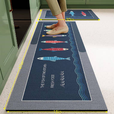 Kitchen Mats for Floor Non-slip Kitchen Long Carpet Water