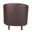 Faux Leather Barrel Chair-1741856473
