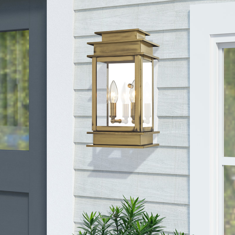 Cortana Wall Light, Antique Brass, 14" H x 7.5" W x 5.75" D