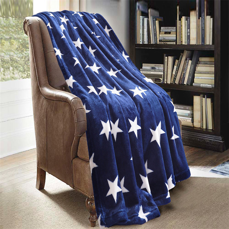Plain Weave / Muslin Throw Blanket, Navy