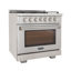 36 in. 5.2 cu. ft. Natural Gas Range and Convection Oven in Black with True Simmer Burners-640147713-640147740
