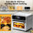 1500-Watt 4-Slice 13 Quart 12-In-1 Stainless Steel Convection Toaster Oven With Frying Basket And Baking Tray