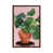 Toile avec cadre en bois brun classique
