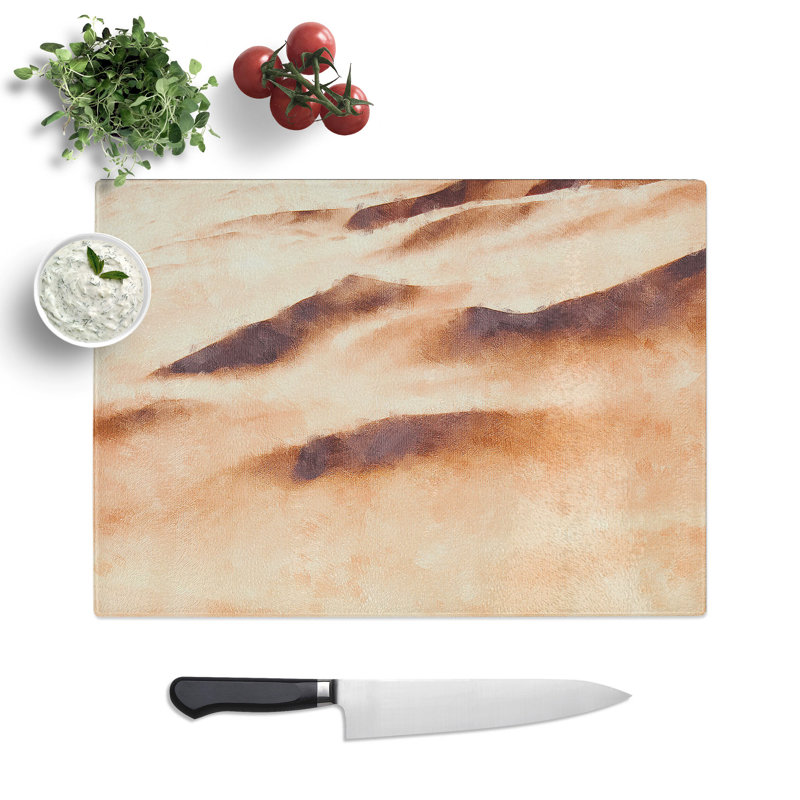 Sand Dune Ripples Painting Chopping Board, 0.4cm H x 20cm W x 28.5cm L