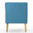 Tilo Accent Lounge Armchair, Blue Fabric, Splayed Birch Wood Legs-1795470487