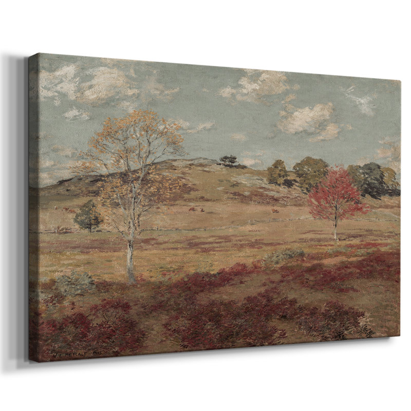 Paysage rétro - DCxxix, H 19 po x l 28 po x P 1,5 po, Toile tendue