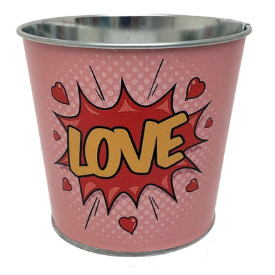 Rose avec pot de fleurs «Love»
