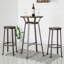 Overstreet Round Solid Wood Top Metal Base Dining Table-62406350