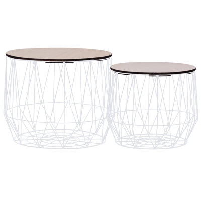 Swindle Frame 2 Nesting Tables Coffee Table with Storage