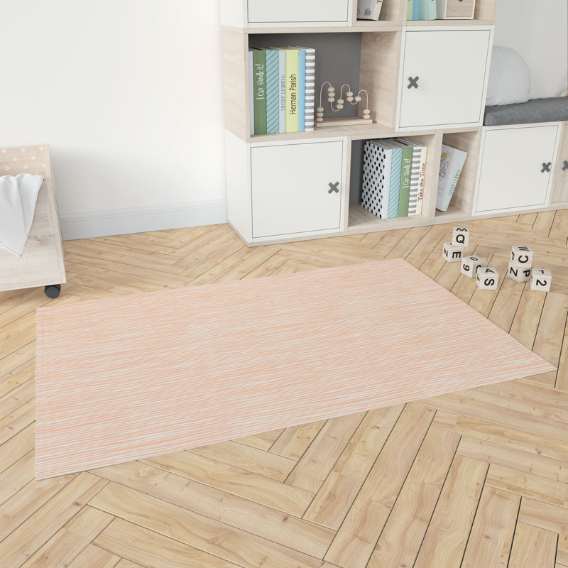 Thick N Thin Activity Mat, Rectangle 3' x 5', Peach/Orange