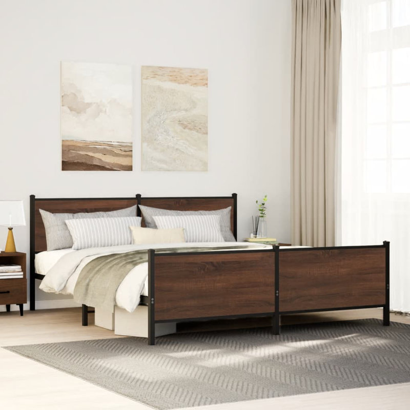 Callisburg Bed, 180 x 200 cm, Smoked Oak
