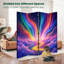 Paravent 4 panneaux à cloison pliable Royal Vibrant Rainbow Light-1279444074-1279444076
