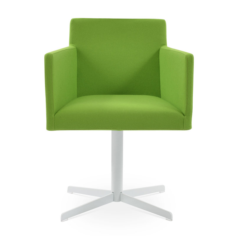 Chaise avec accoudoirs pivotants Harpoint 4 Star, Laine pistache Camira, Noir