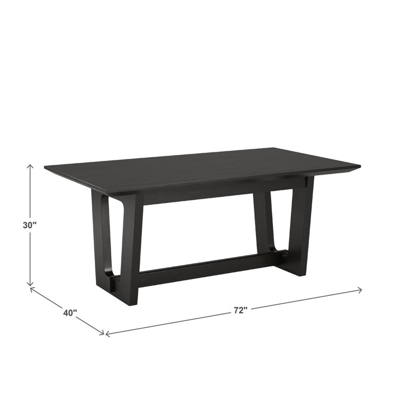 Patino 72" Rectangular Dining Set With Boucle Fabric Chairs, Black