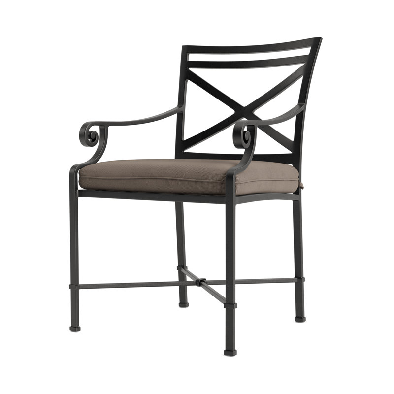 Venetian Outdoor Lounge Chair, Fusion Dove, Textured Pewter