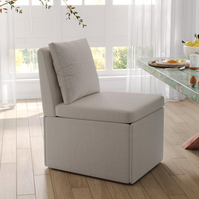 Ensemble de 2 chaises de salle à manger, chaise roulante avec roulettes, chaise de salle à manger sans accoudoirs moderne 