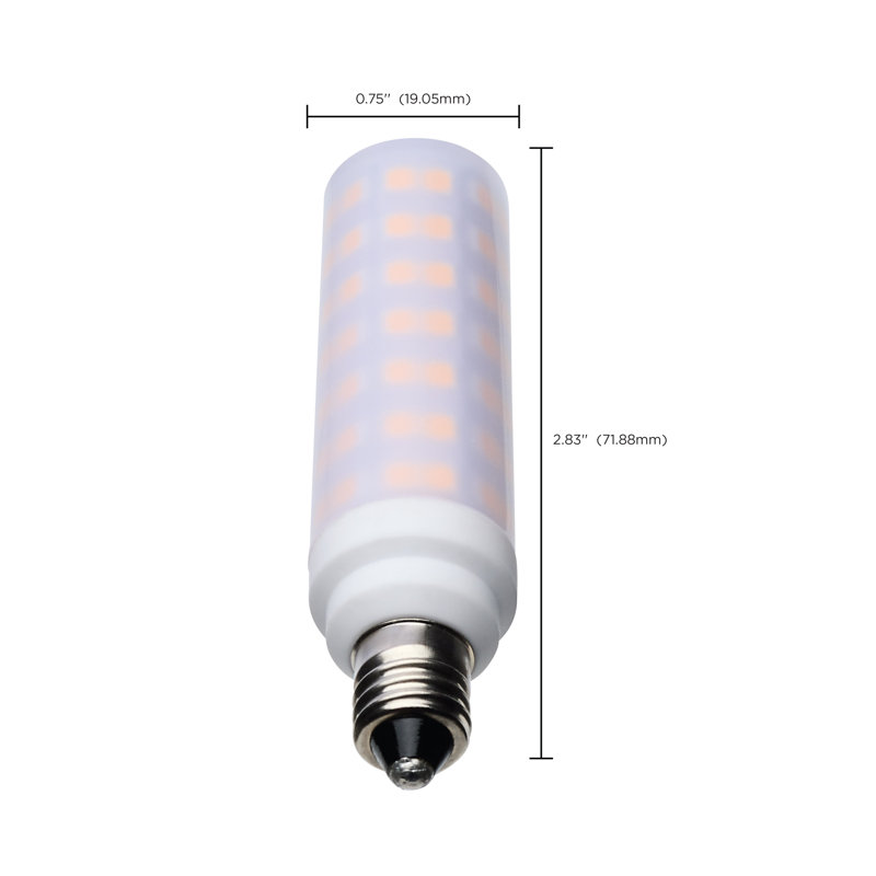 6,5 watts T6 DEL - finition givrée - base E11 - 120 volts, 3000