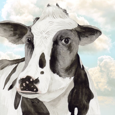 Portrait of a Cow I 1 Piece Wrapped Canvas Painting