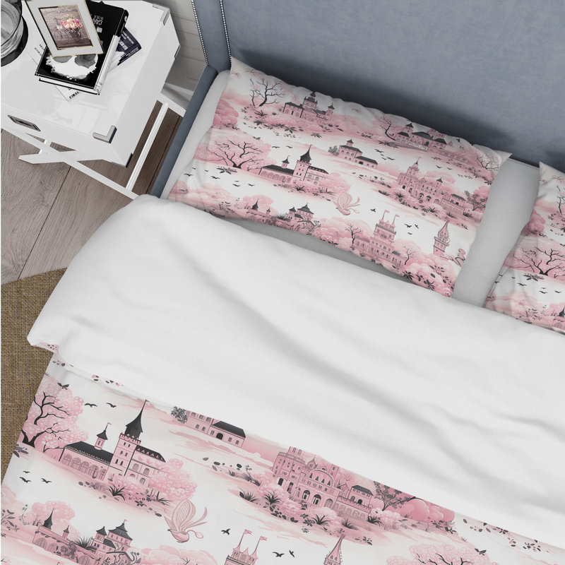 Ensemble de housse de couette Toile Tales Victorian Castle, Housse de couette simple + 1 taie décorative stan