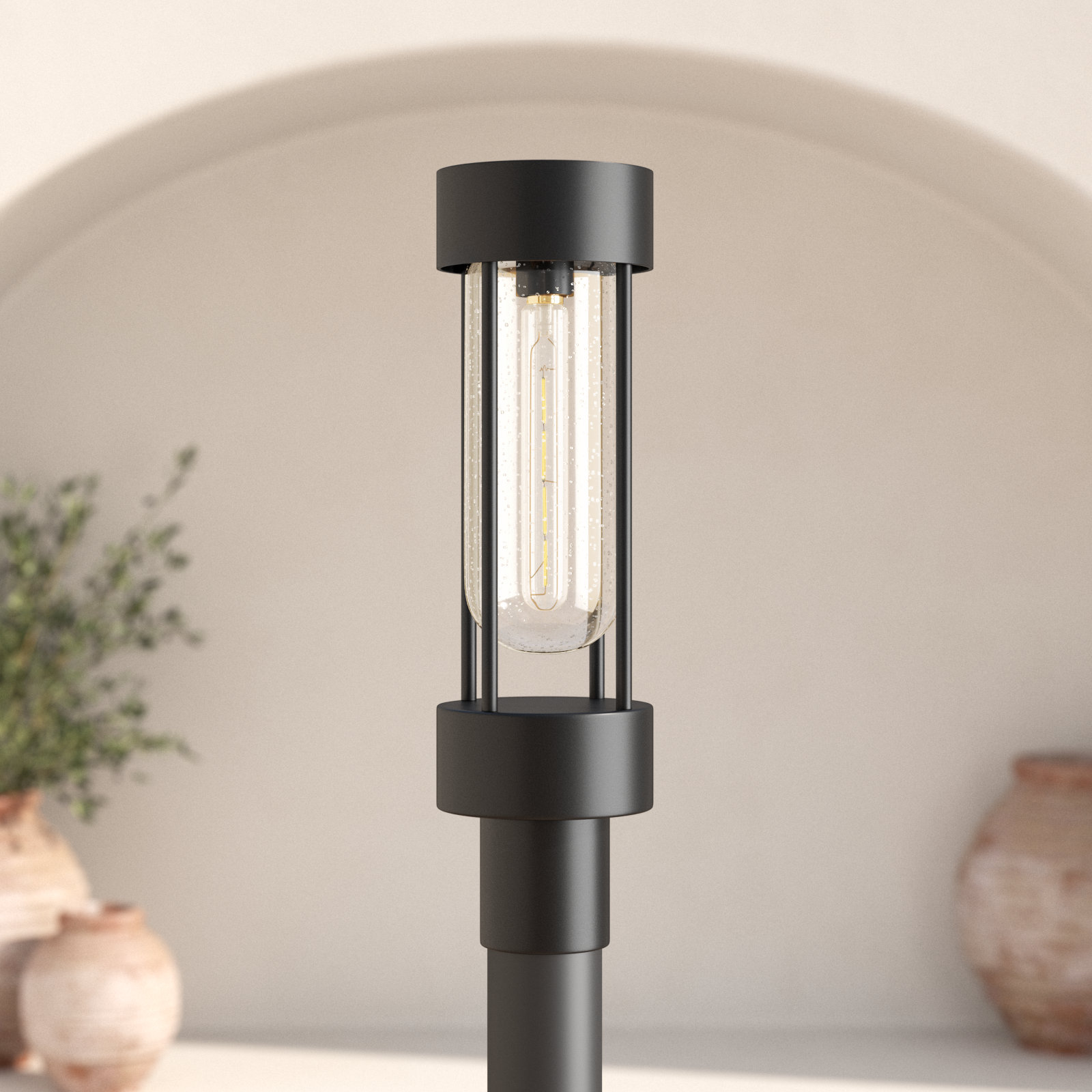 Zev Seeded Aluminum Outdoor Lantern Head