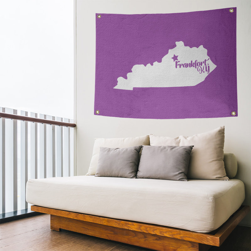 Tapisserie murale frankfort kentucky, H 26 po x l 36 po, Violet